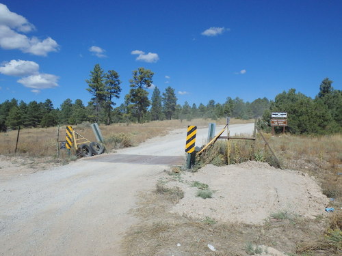GDMBR: Clasic National Forest Cattle Guard (Cibola National Forest).
